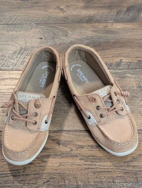 Sperry Light Brown Leather Boat Shoes